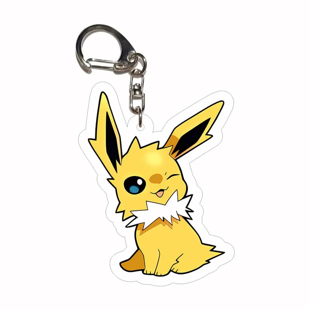 1/9 szt. Anime Pokémon Eevee Breloczek Akrylowe Urocze Zawieszki Ozdobne do Torby Śmieszny Uchwyt na Klucze Dekoracja Plecaka Prezenty — 2