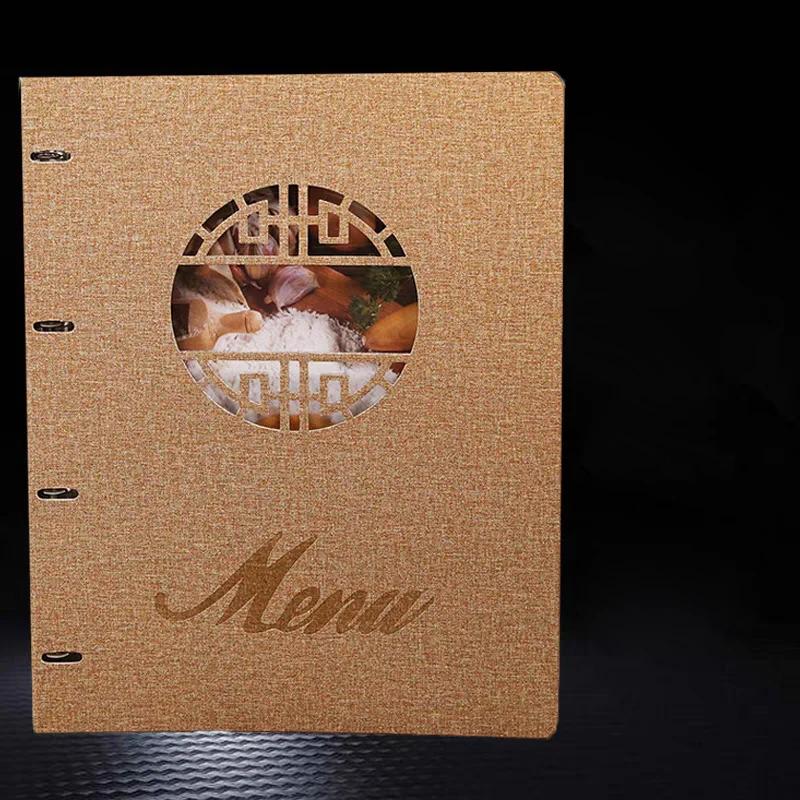 Menu Folder Price List Holder Book With 8-Pockets For Restaurant & Salon & Hotel