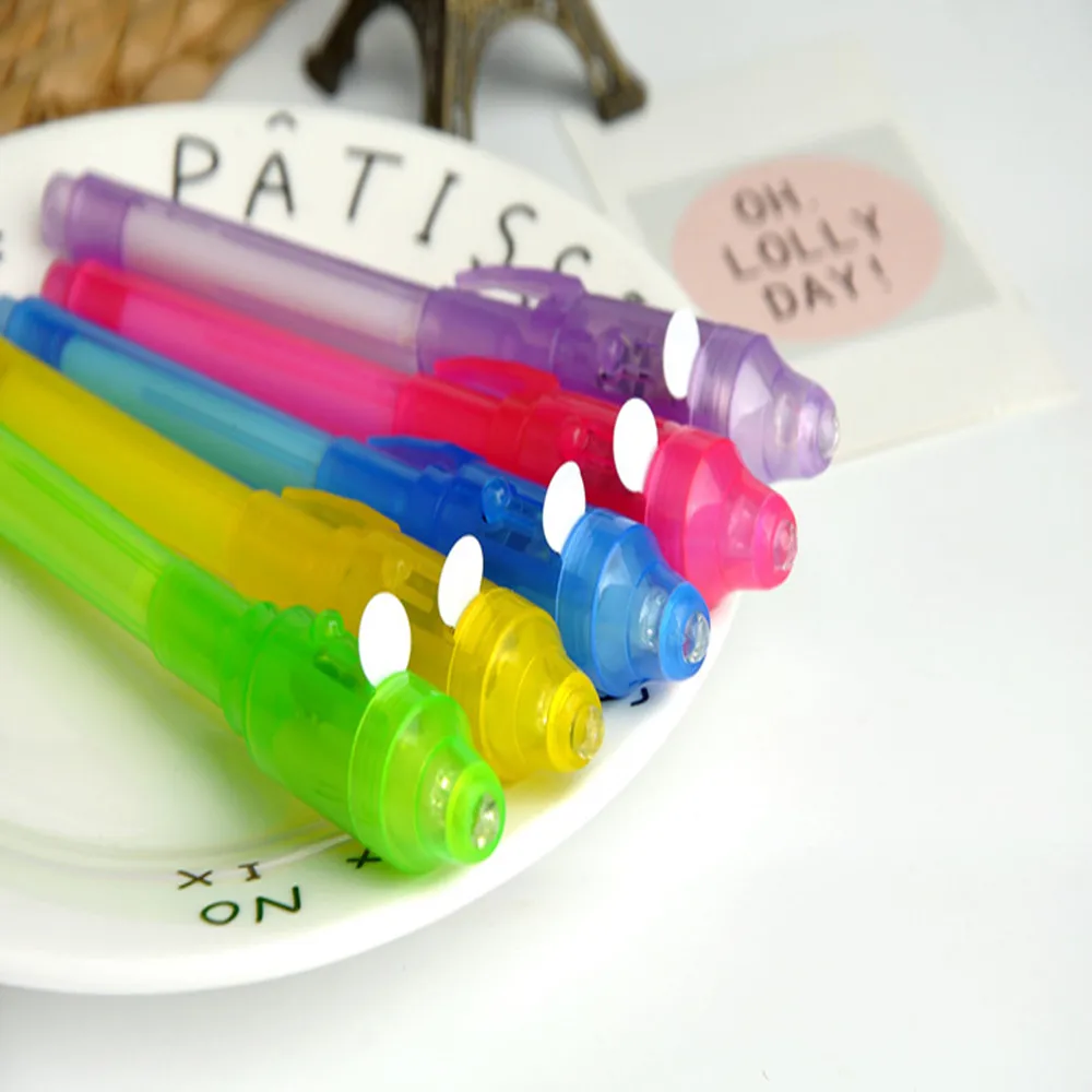 Light Invisible Ink Pen  Colorless  Money Detection Pens Learning Education Toys For Child Drawing Accessories