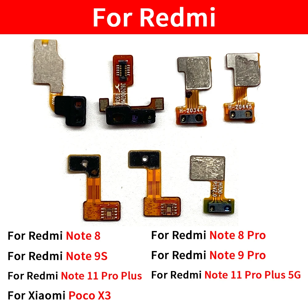Suitable For Xiaomi Redmi Note 9S 8 11 Pro Plus / Poco X3 light Proximity Sensor Flex Ribbon Connector Cable Replacement