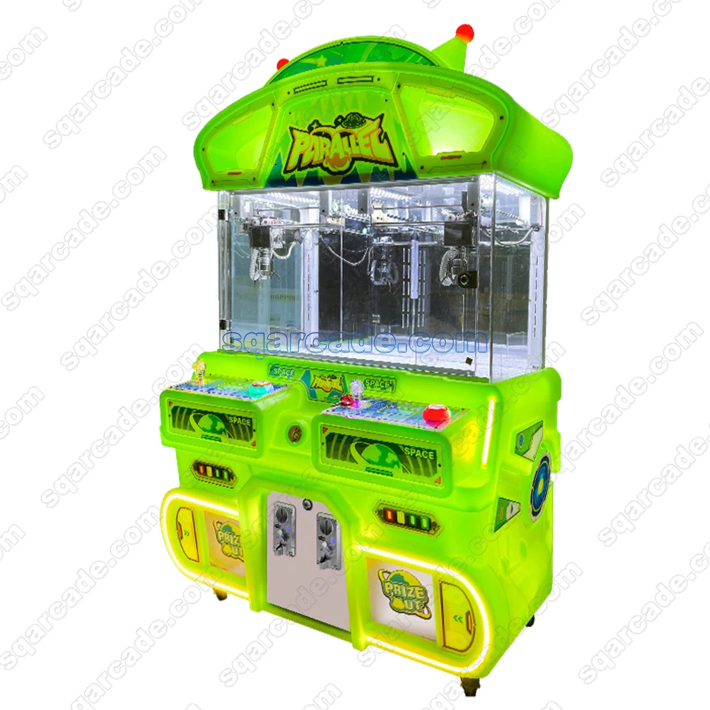 coin operated claw game and clip prize gift game 2 in 1 machine toys lottery clip vending game machine with bill acceptor