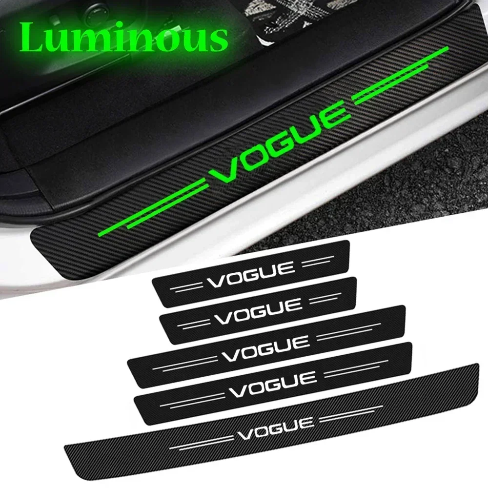 Luminous Car Rear Trunk Door Sill Protector Bumper Threshold Sticker for Land Rover VOGUE 2023 EVOQUE SPORT VELAR Range Rover