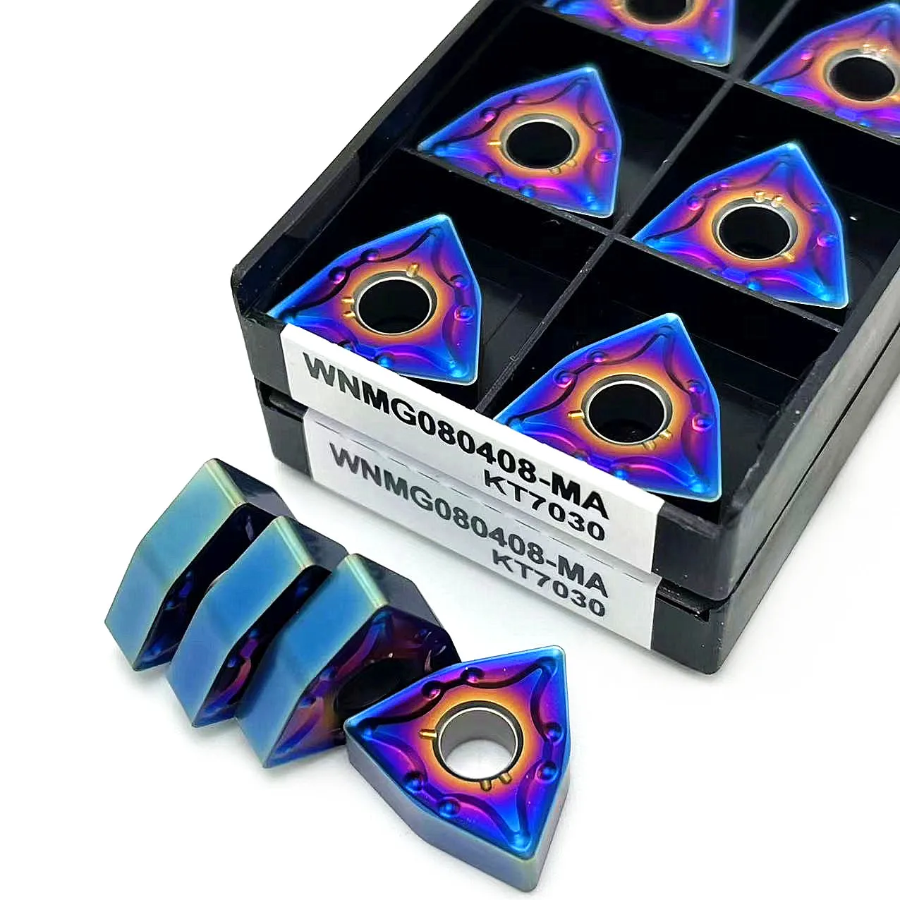 10Pcs Nano blue High Quality Carbide WNMG080408 WNMG080404  Turning Tool Blue Flame Serie CNC Milling Blade WNMG 08040 Cutting