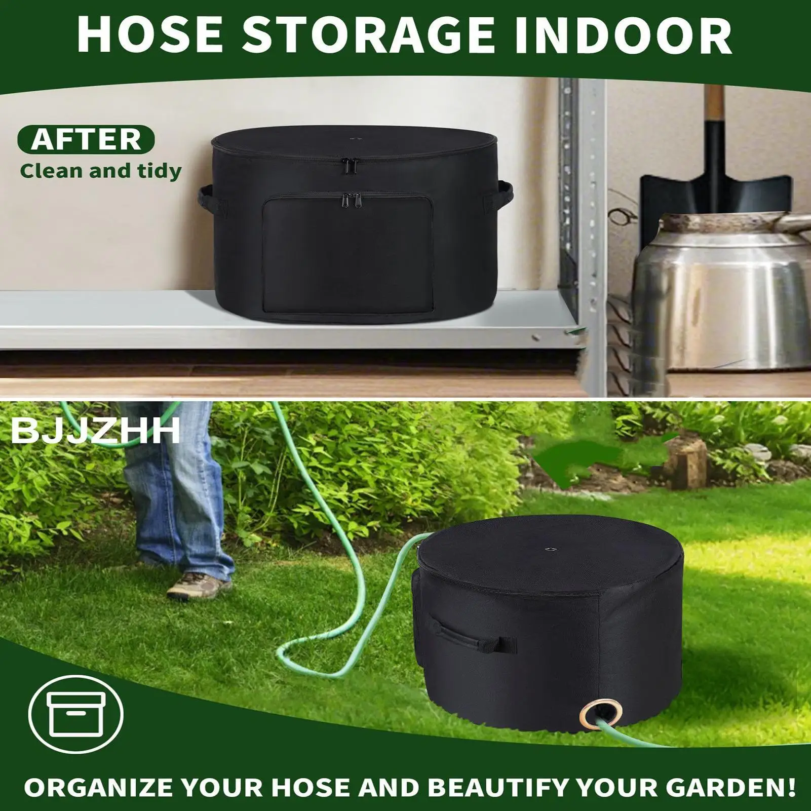 

Water Hose Holder Garden Hose Organizer Bag Holds 150 Ft Large Container For Yard Farm Patio Warehouse Garage Gardener Backyard