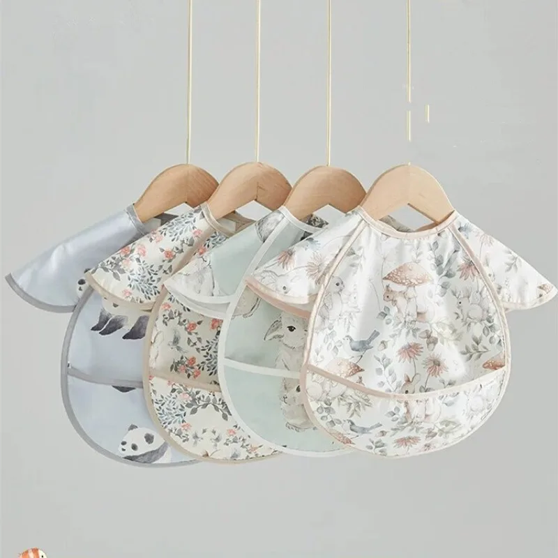 Children's Smocks Summer Boys and Girls Baby Eating Bib Waterproof Rice Pocket Baby Danish Wholesale Bibs & Burp Cloths