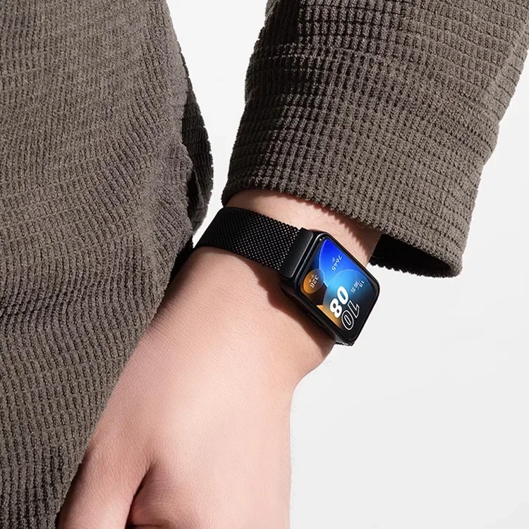 Correa de bucle milanés para Huawei Band 10 9 8, pulsera cómoda de Metal magnético para Huawei Band 9 10, accesorios de Correa
