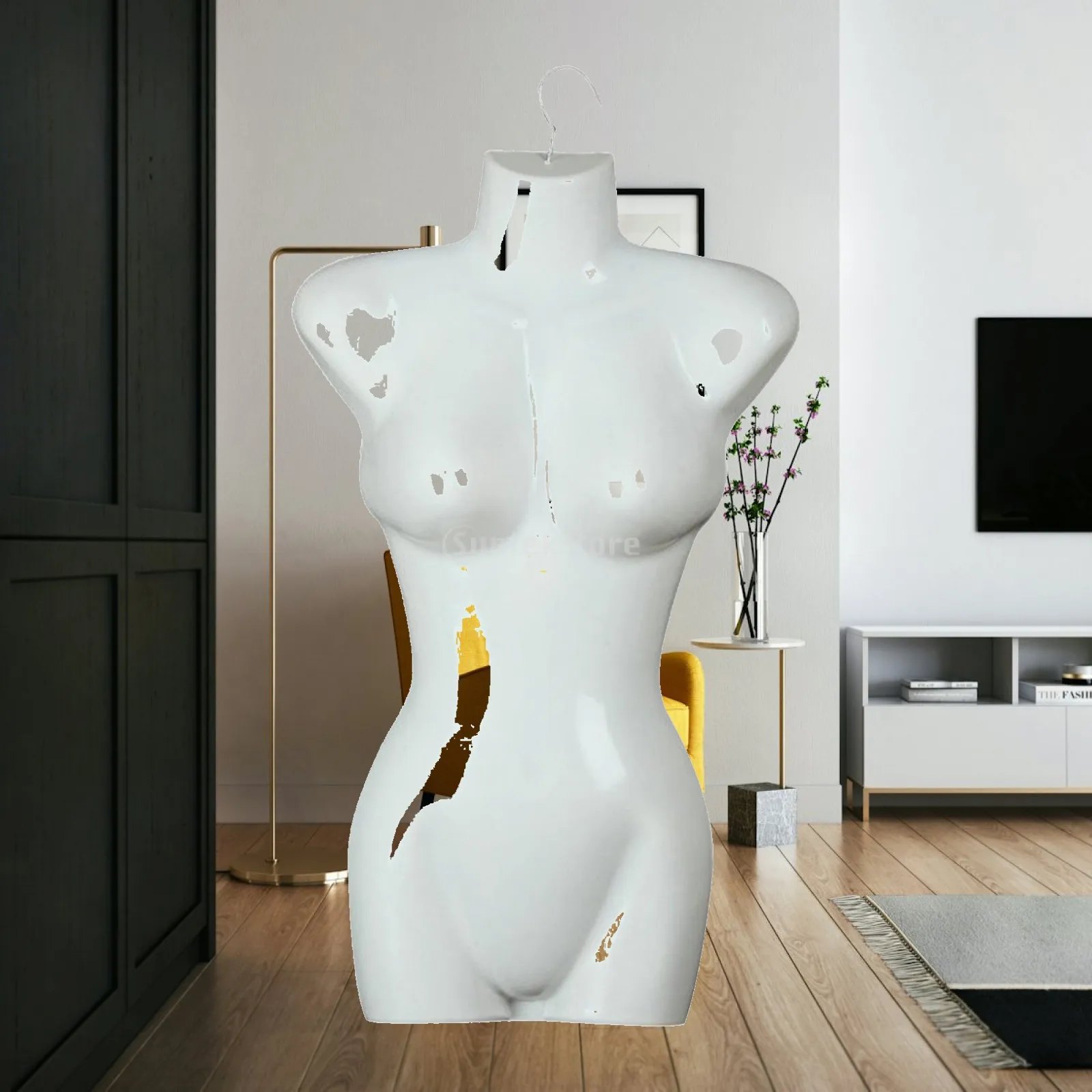Shapely Torso Half Body Sewing Mannequin Women Adjustable Display Stand for Pajamas Swimsuits Underwear Stores