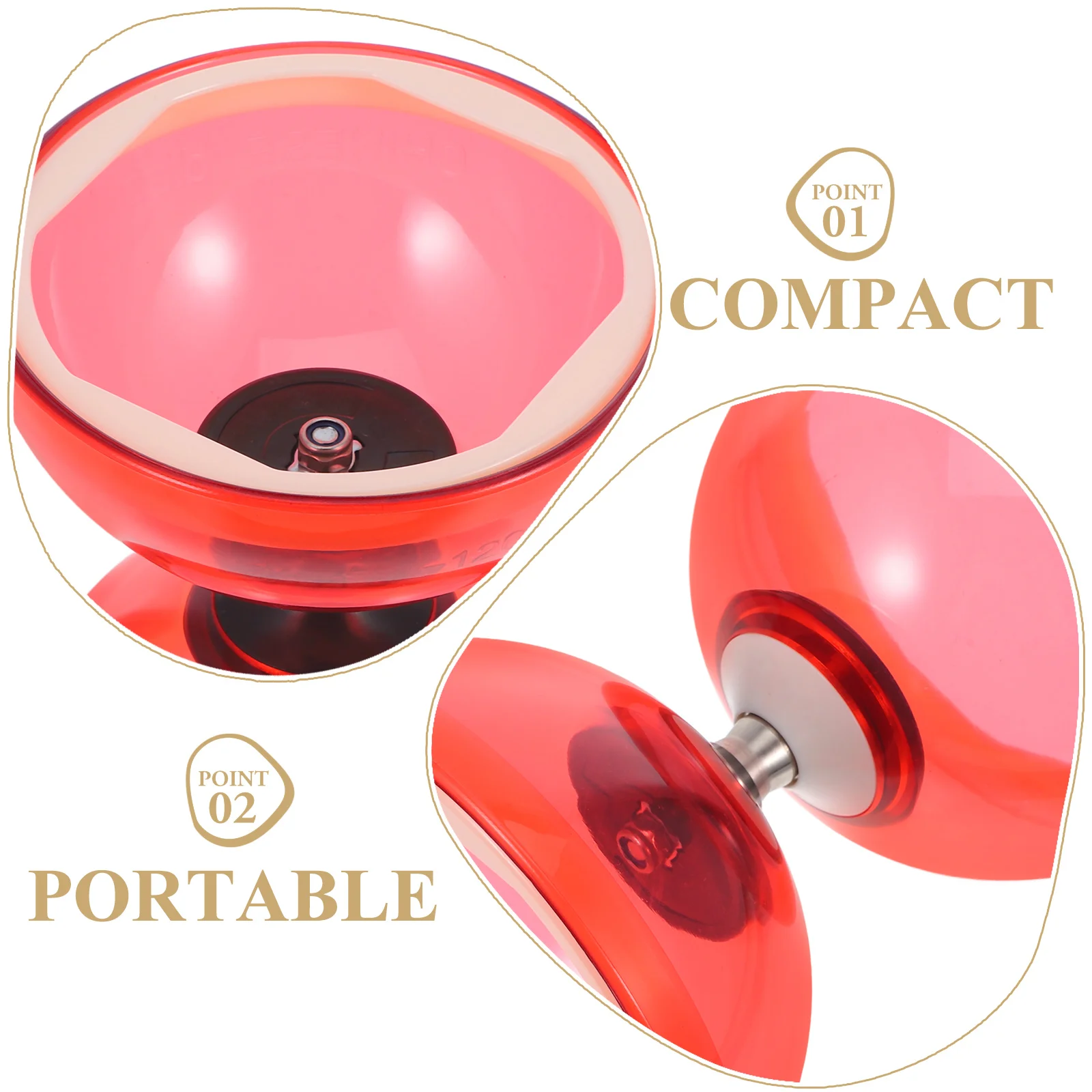 Diabolo chino Yoyo, rodamientos de doble rueda de goma suave, juguete de malabarismo para niños, accesorios para exteriores de Tpu