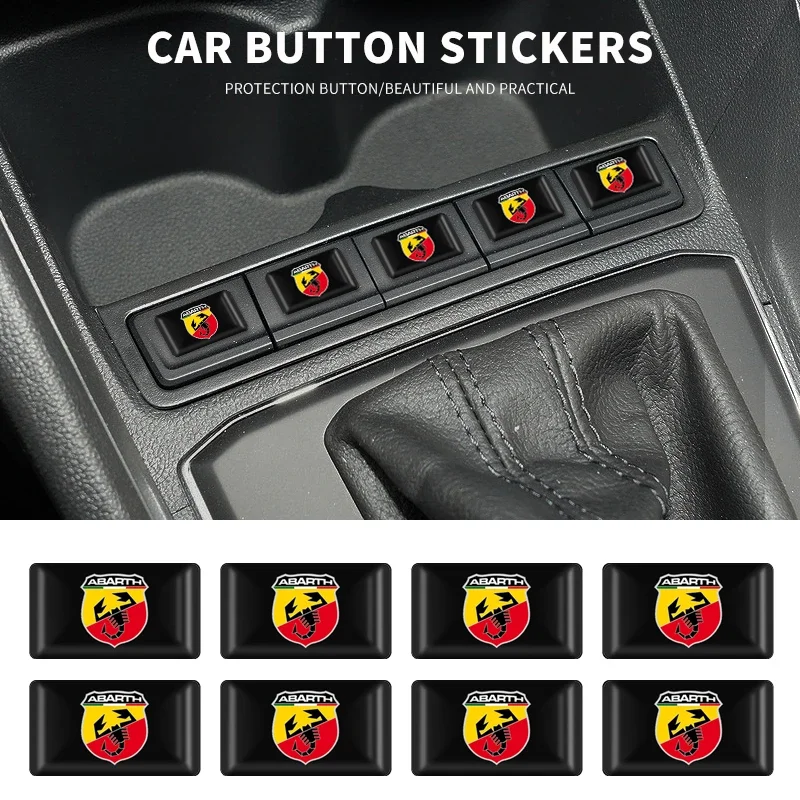 10PCS Interior Decoration Decal Sticker Suitable for Abarth 500C 500X 500L Punto Ducato Tipo Car Styling Accessory