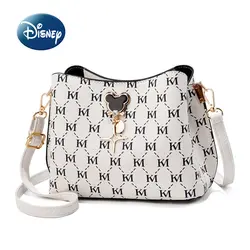 Disney-mickey cartoon bolsa tiracolo feminina, marca de luxo, moda feminina, tendência, um ombro, nova