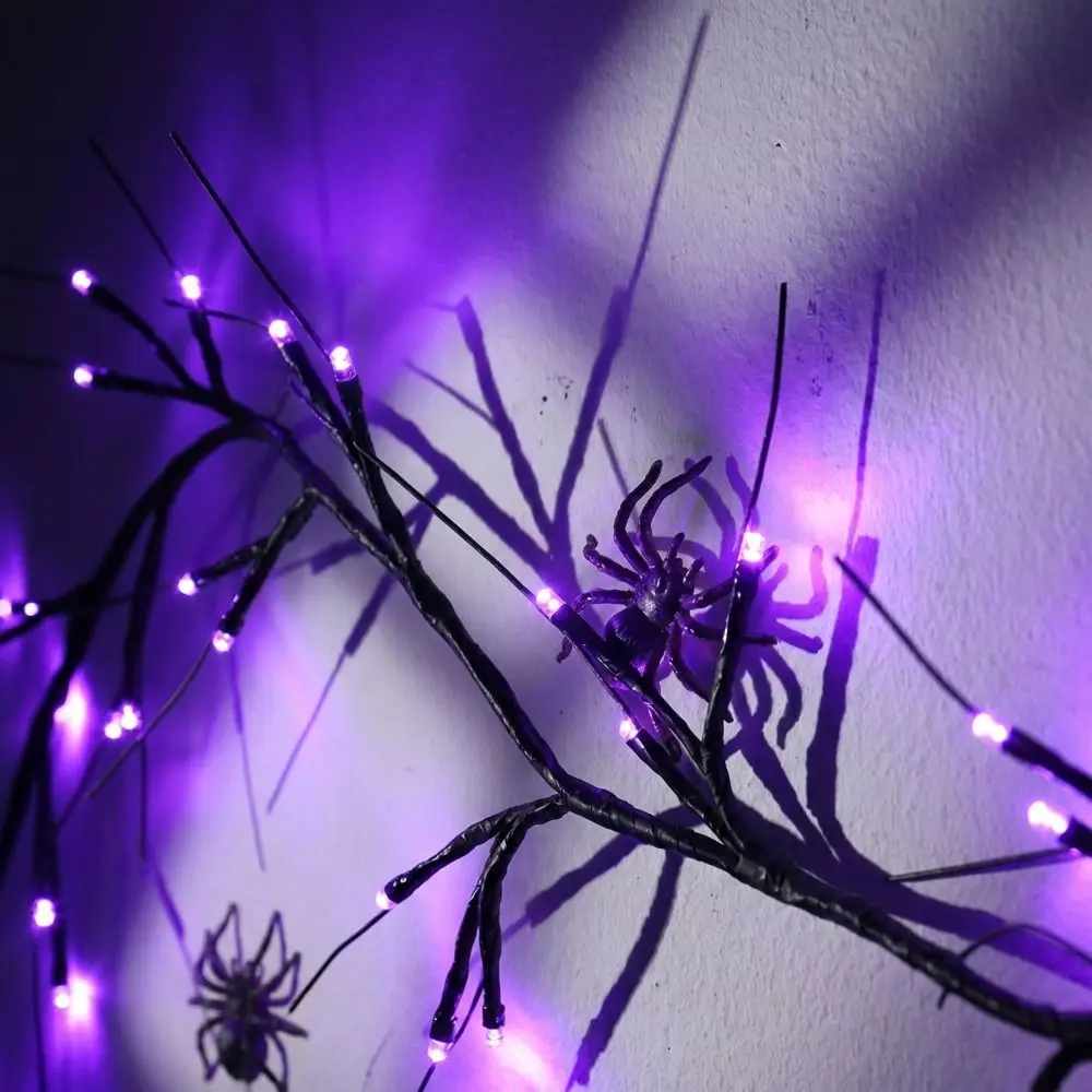 Outdoor Waterproof Halloween Twig Lanterns Scary Atmosphere Eerie Glow Halloween Ghost Festival Lighting Imitation Twig