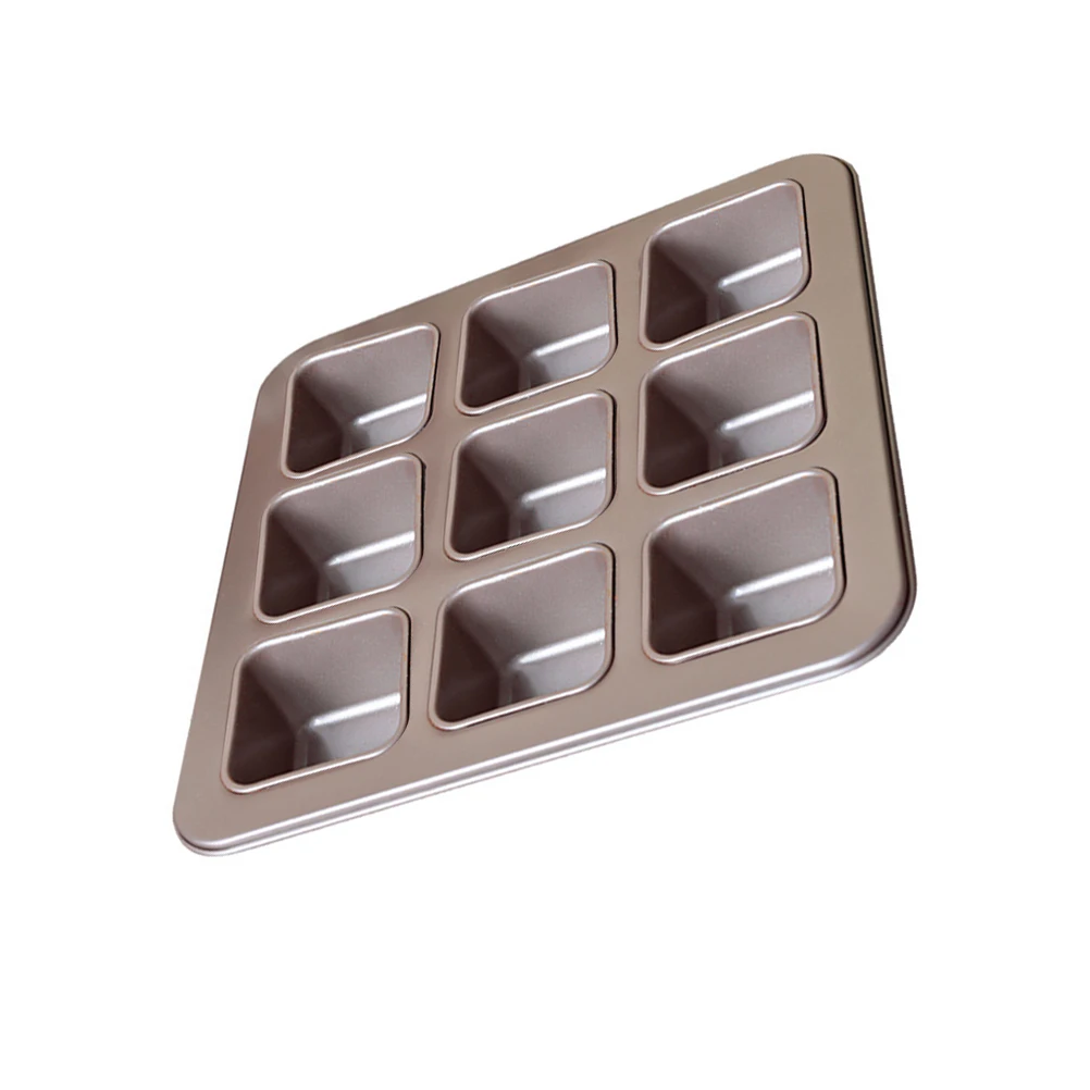 

Non stick Cake Mold Square Baking Pan 9 grid Tray Carbon Steel Kitchen Bakeware Uniform Heating Easy Clean