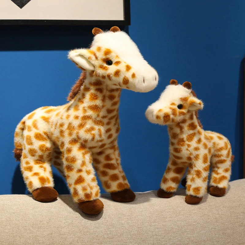 25/35 cm Simulation Giraffe Plüsch Lebensechte Gefüllte Puppe Hause Ornament Zoo Souvenir Geburtstag Geschenke – Detail 5
