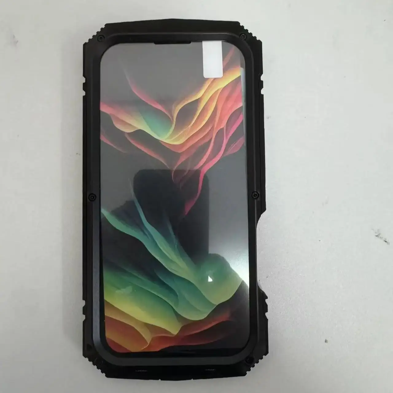 

R-just противоударный бронированный чехол для Iphone 16E 16 15 Plus Pro Max, чехлы с кронштейном для защиты всего тела, силиконовый вкладыш, металлический бампер