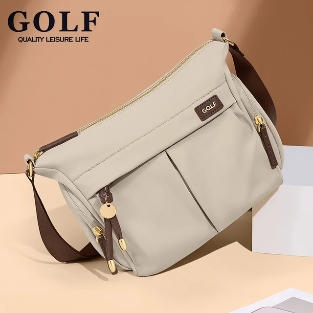 Torebka damska GOLF, listonoszka, nylonowa torba na ramię, mini torebka typu bucket, nowa modna torebka do noszenia na ramieniu, torebka ogrodowa, damska torba na ramię