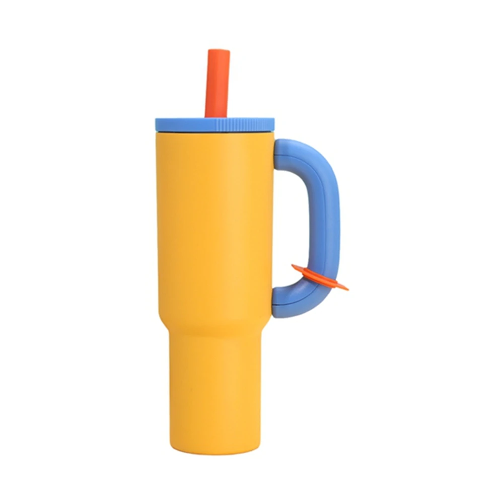 

ABVS 40Oz Stainless Steel Straw Insulated Ice Cup Large Capacity Thermal Mug Tumbler With Coffee Cup