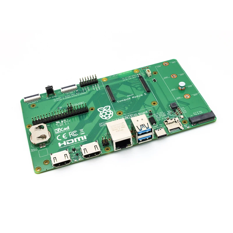 Official Original Raspberry PI Compute Module 5 IO Board CM5 IO M.2 M Key PCIe Socket, with Rich Interfaces