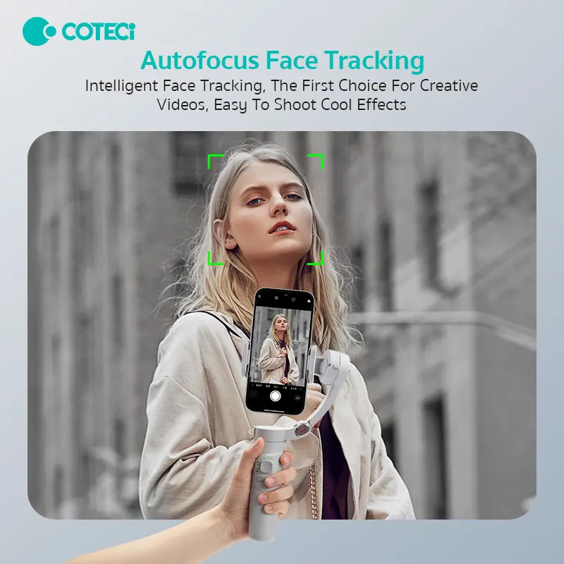 NEW COTECi Portable 3-Axis Smartphone Stabilizer Stable 360° Rotating Pan/Tilt ligent Face Tracking Camera Stabilizer