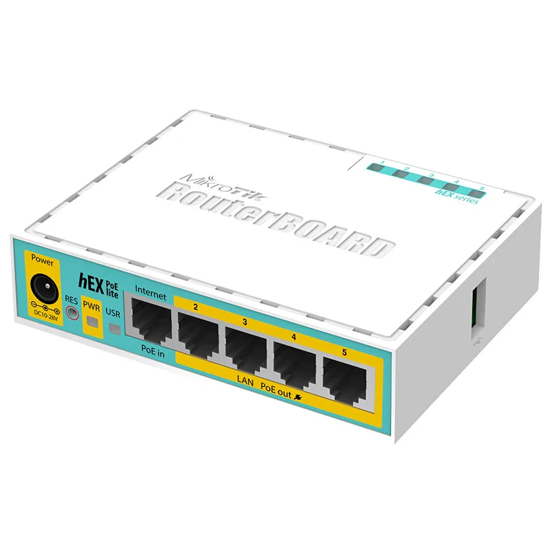 MikroTik RB750UPr2 hEX PoE lite RouterOS Router 5xEthernet with PoE output for 4 ports