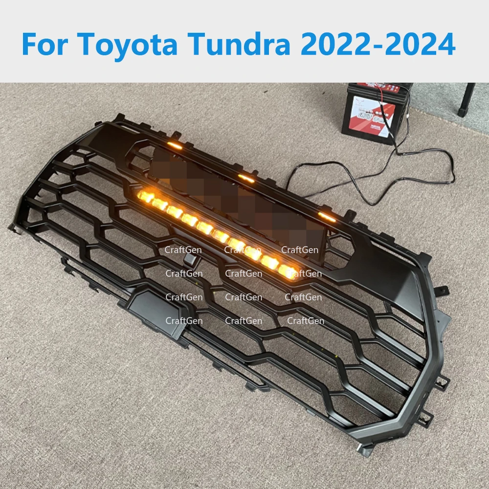 

Модернизированная решетка переднего бампера для Toyota Tundra 2022-2024 со светодиодной подсветкой