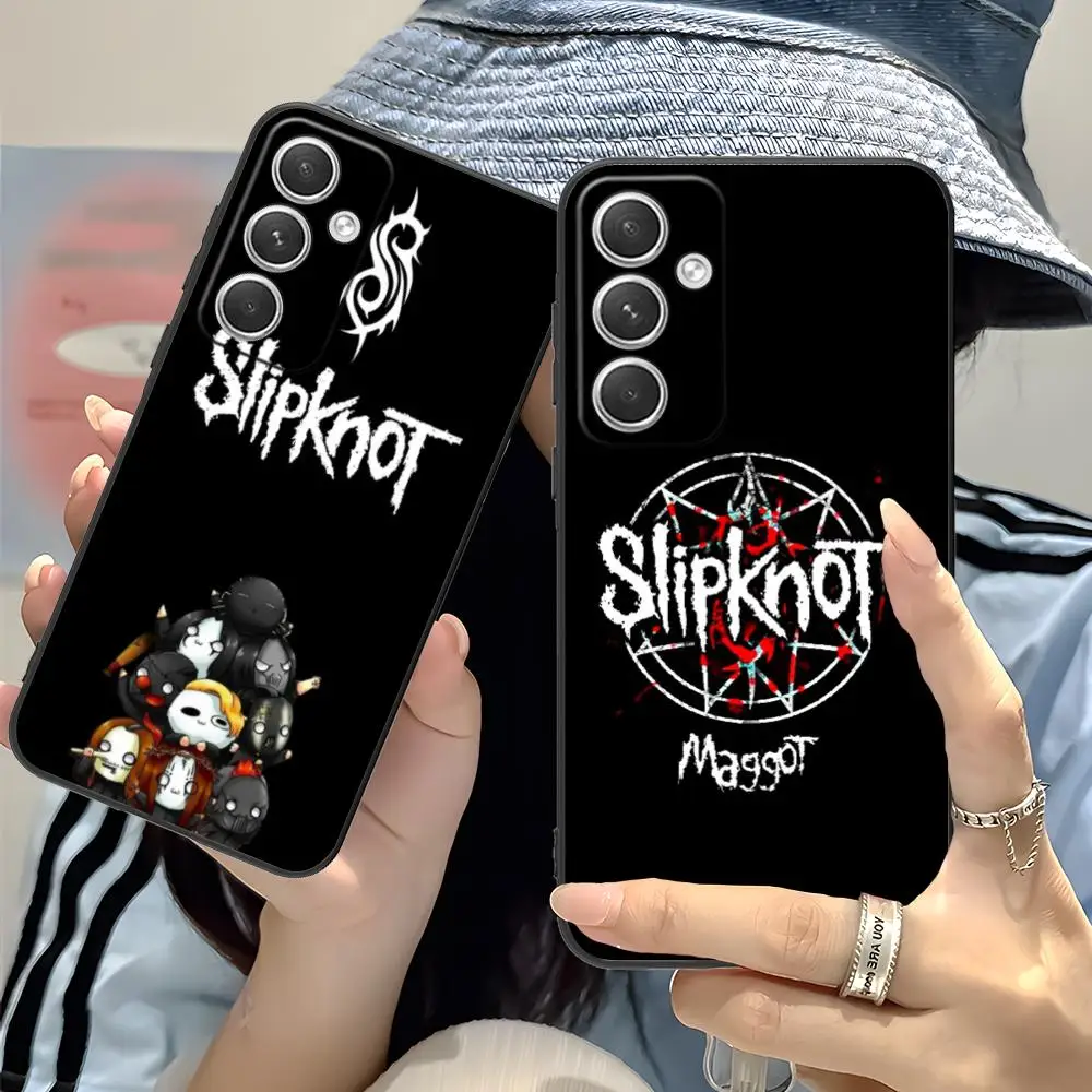 S-Slipknots-T حافظة هاتف محمول لهاتف سامسونج جالاكسي S25 S24 S23 S22 S21 S20 S10 S9 Plus FE Ultra Lite أسود فاخر جميل #5