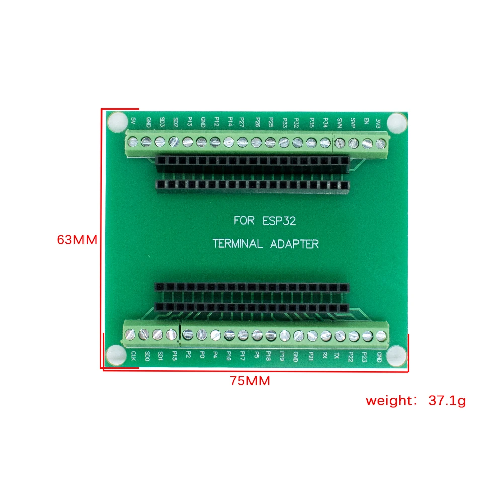 ESP-WROOM-32 Microcontroller Development Board ESP32 Expansion Breakout Board GPIO 1 into 2 for 38PIN Narrow Version