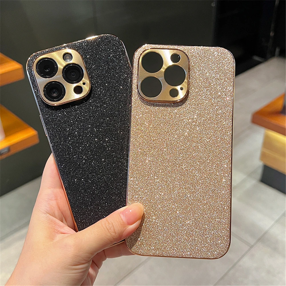 Luxury Plating Bling Glitter Rhinestones Gem Diamond Phone Case For iPhone 16 15 13 12 11 14 Pro Max Camera Protection Cover image 4