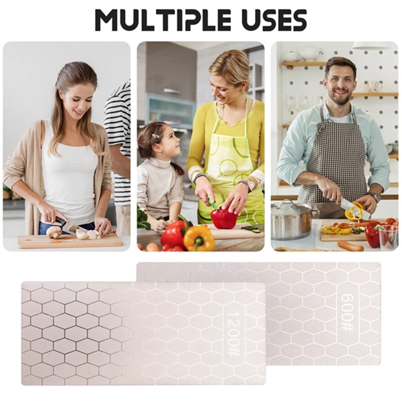 2 шт. алмазный точильный камень, точильный камень с сотовой поверхностью, алмазная точилка с нескользящим основанием