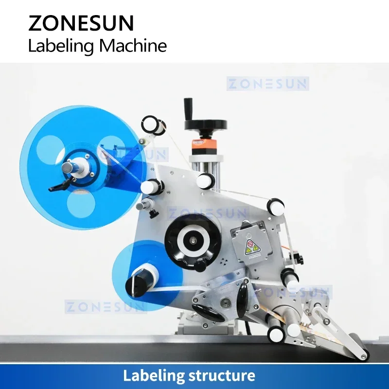 ZONESUN อัตโนมัติ Paging แบนพื้นผิวเครื่องติดฉลากแบนกระเป๋า Self-กาวสติกเกอร์ป้าย Applicator กระเป๋า Labeler ZS-TB832