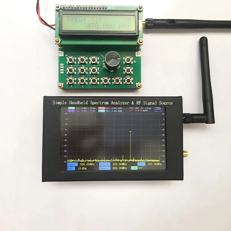مكرر محلل الطيف في الوقت الحقيقي 35 ميجا هرتز - 400 ميجا هرتز مع وظيفة راسم الذبذبات و4 قنوات - مثالية للتحليل