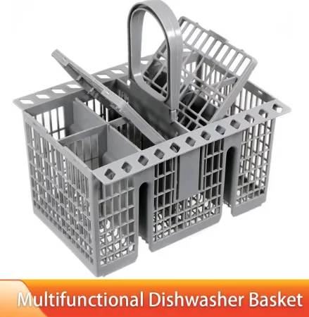 Detachable Cutlery Basket for Dishwasher, Fork and Spoon Storage Organizer, Kitchen Dishwashing Accessory