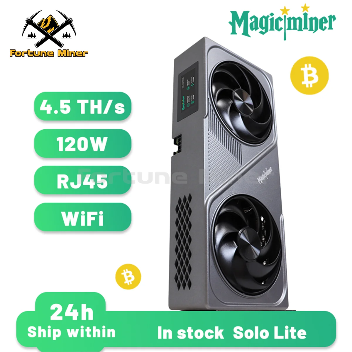 

NEW Bitcoin Miner Magic Miner BG02 7TH/s 150w SHA256 WiFi Graphics Card Solo Lucky Miner BTC Crypto Mining ≈ 6*Bitaxe Gamma 601