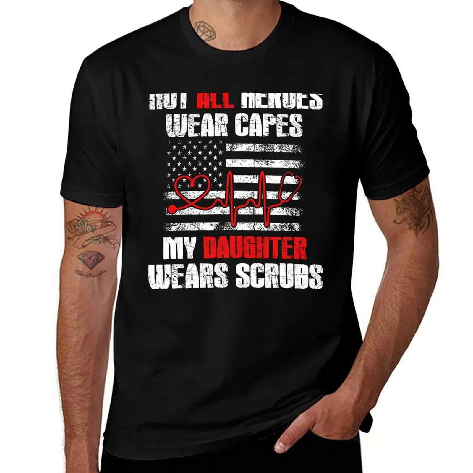 My Daughter Wears Scrubs T-Shirt Plus Size Loose Fit T-Shirt