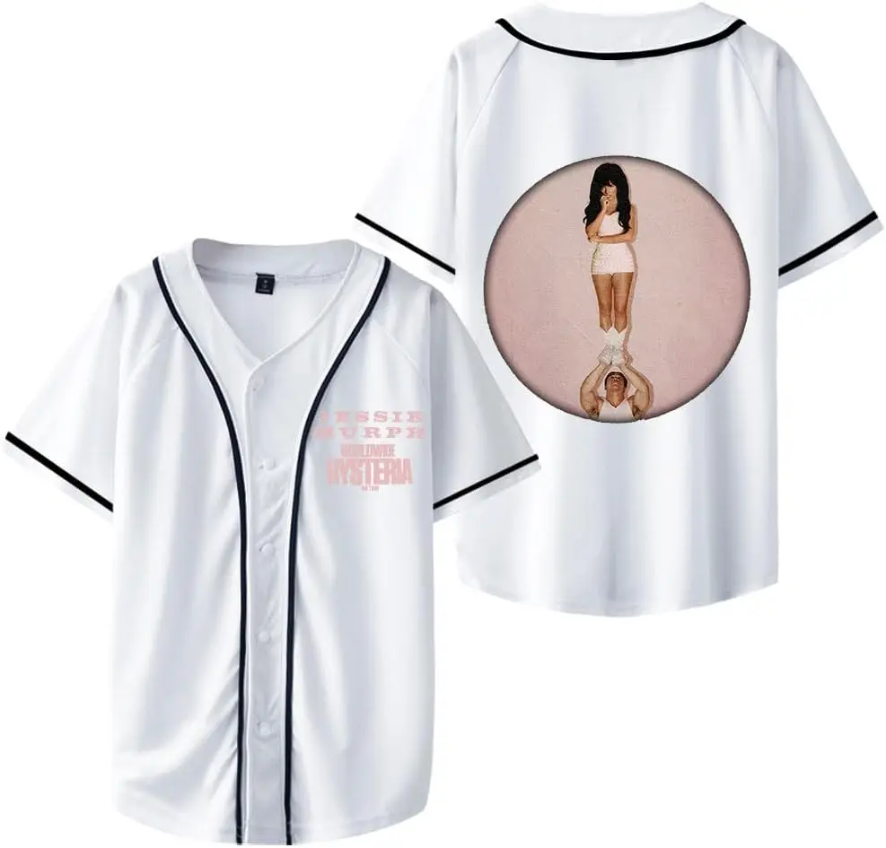

Jessie Murph Merch Worldwide Hysteria Tour Jersey 2025 Unisex Fashion Short Sleeve Baseball T-Shirt