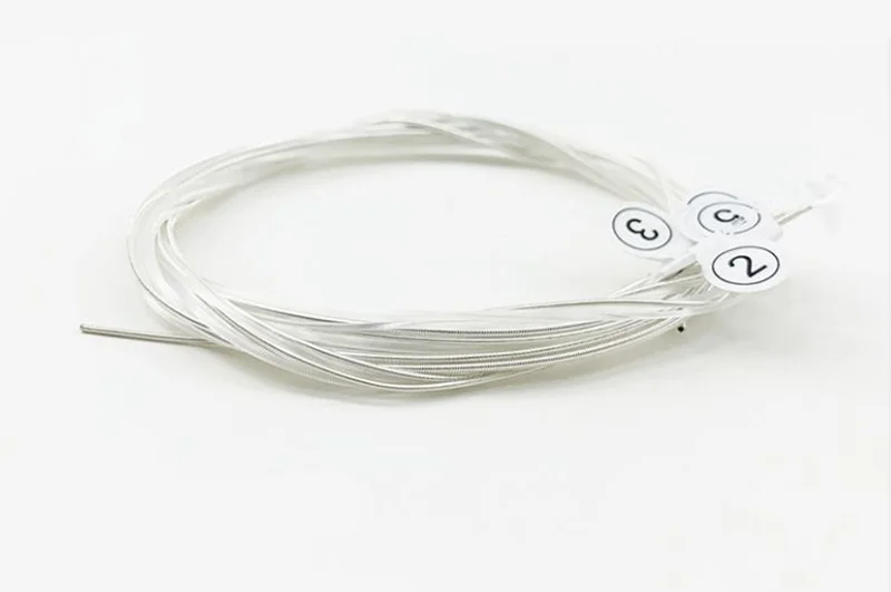 MOGE MG43 028-043 Saiten für klassische Gitarre, Nylon, silberfarben, ummantelte Drahtbeschichtung, Musikinstrumentenzubehör – Detail 8