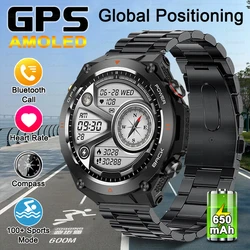 For HUAWEI Sports 3ATM Waterproof Smart Bracelet Men Watch GPS Compass 1.45 inch AMOLED Screen Bluetooth Call Smartwatch 2024New