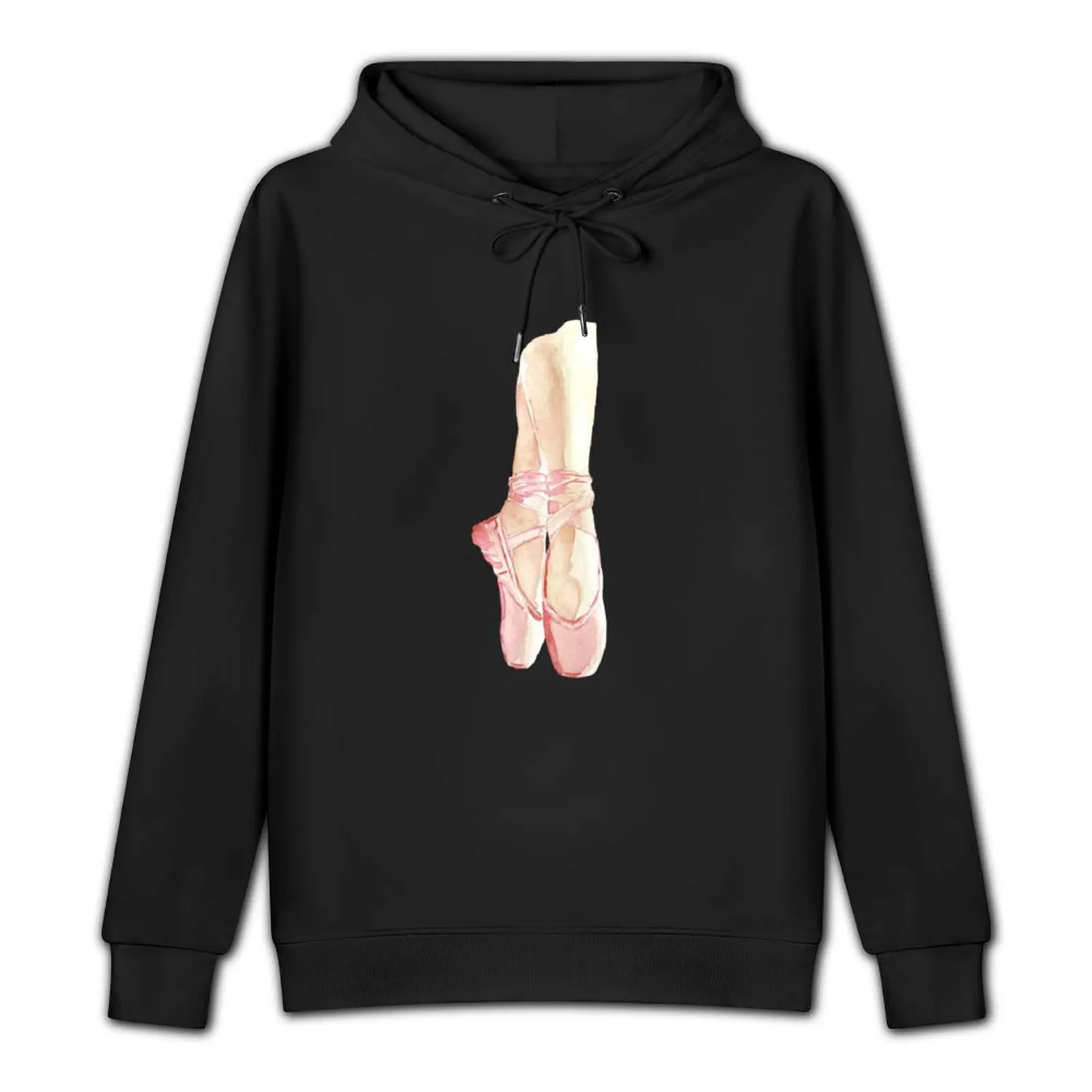 Watercolor of Pointe shoes Ballerina Pullover Hoodie men's clothes men's winter sweater anime hoodie