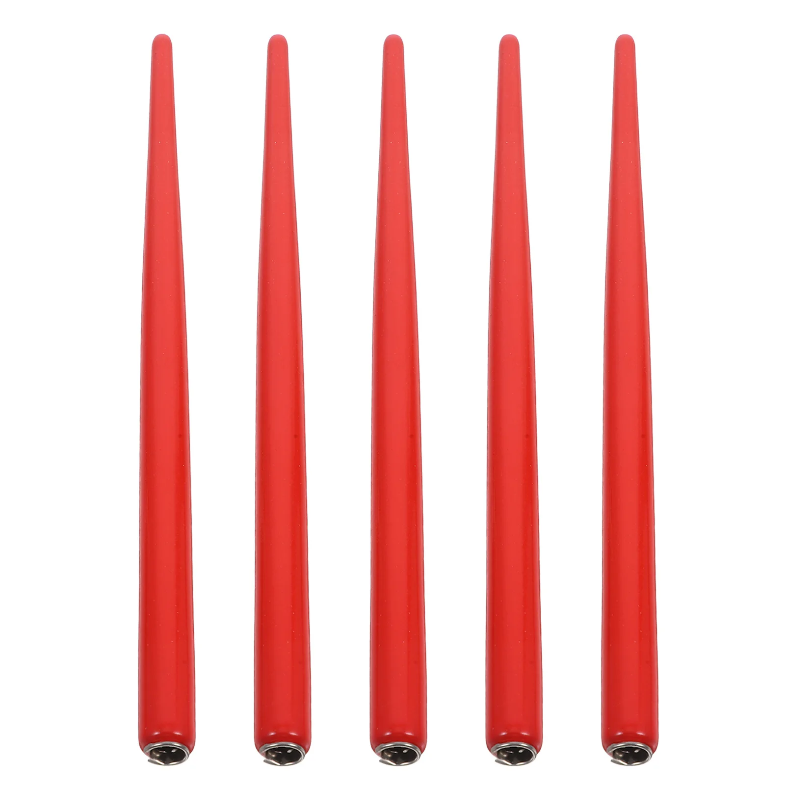 

5 Pcs Dip Pen Holder Nibs Holders Soft Red Wooden H Comfortable Grip Precision Writing Drawing Supplies Calligraphy Manga