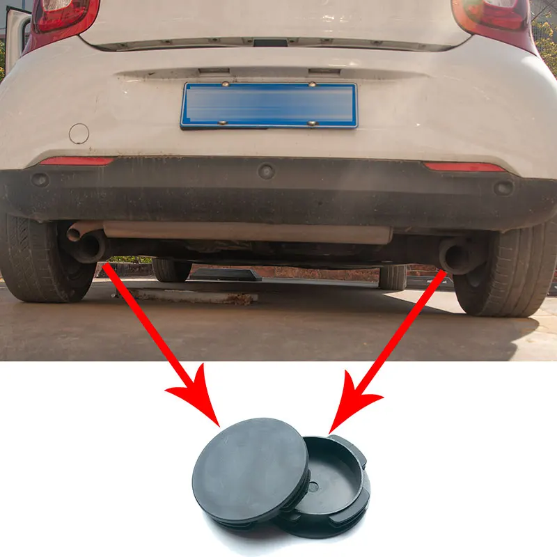 75mm Rear Waterproof Anti Rust Tail Pipe Exhaust Tip Cover Protector Cap For Mercedes Smart 450 451 453 Fortwo Forfour W451 W453