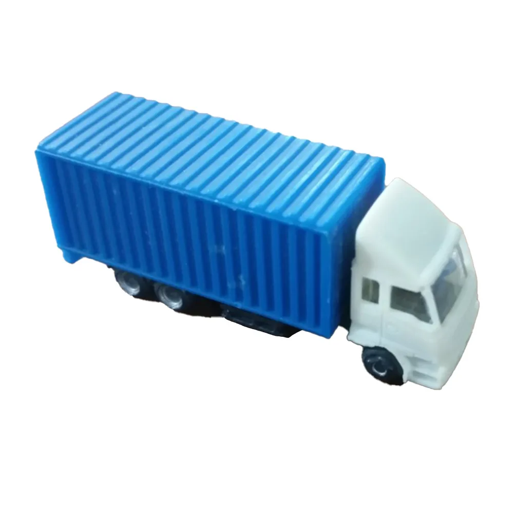 5PCS 1:150 Scale Miniature Container Truck Model N Gauge Diorama Transporter Truck Lorry Vehicle Car Model Accessories