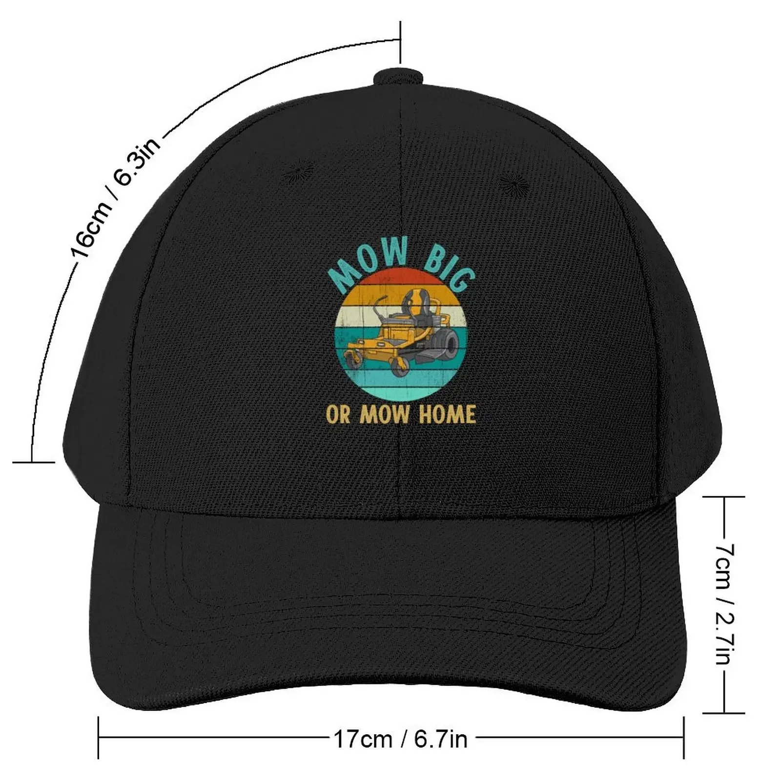 Funny Lawn Mowing MOW BIG OR MOW HOME Riding Lawn Mower Baseball Cap Rave Hat Beach Golf Hat Golf Cap Caps For Women Men's