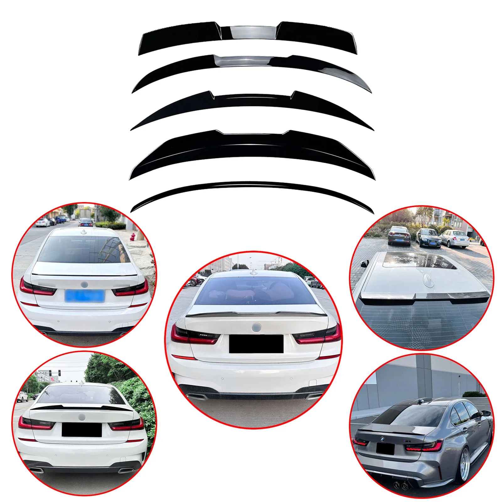 

Для BMW 3 серии G20 G28 G80 2019+ Высококачественный спойлер из АБС-пластика Несколько вариантов стайлинга Глянцевый черный или вид из углеродного волокна