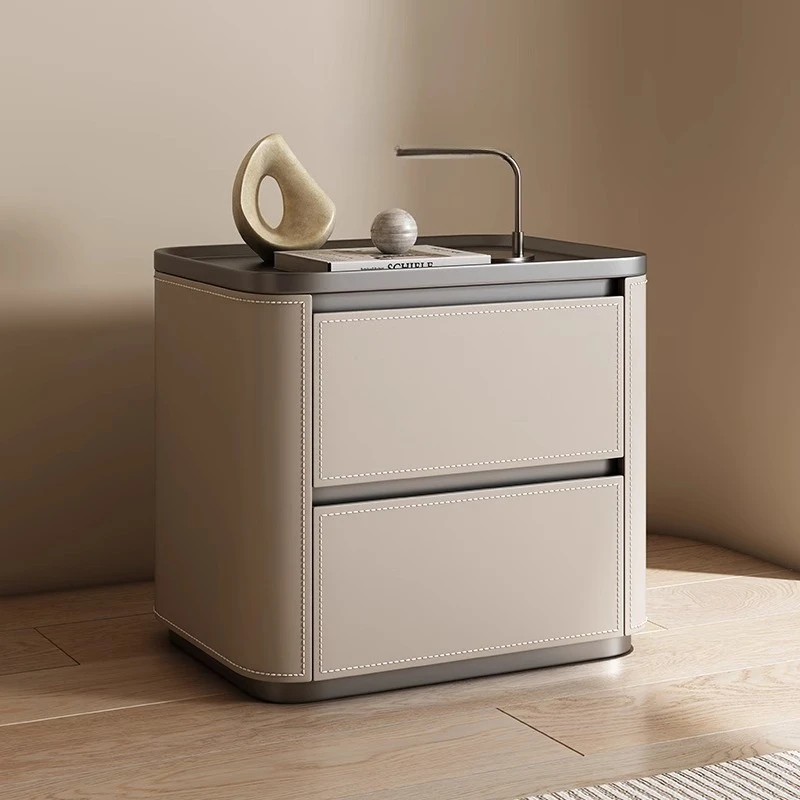 

celebrity full solid wood bedside table, creative light luxury high sense, simple modern narrow side small coffee table