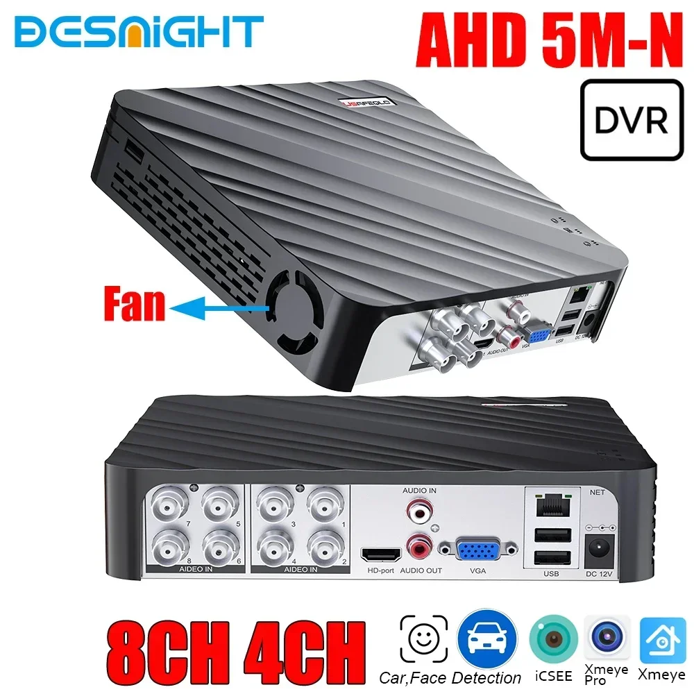 USAFEQLO CCTV DVR Hybride 4CH 8CH 5M-N 6 IN 1 AHD CVI TVI CVBS 1080N Beveiliging DVR NVR Voor AHD IP Camera Analoge Camera XMEYE Pro