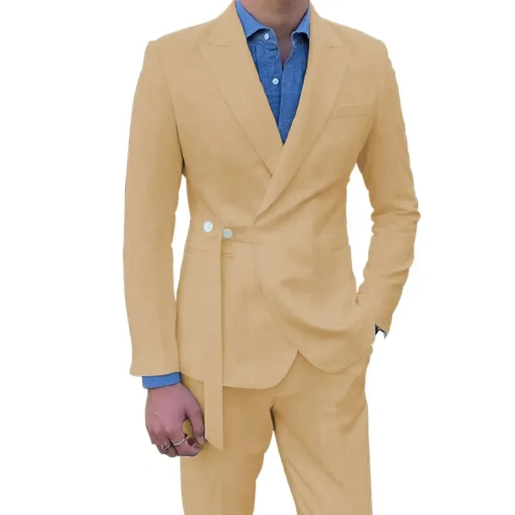 

Men Clothing High-quality Wedding Art Notched Lapel Carnivals Men Man 2 Piece Set Graduation Casual Suit Banquet The Latest