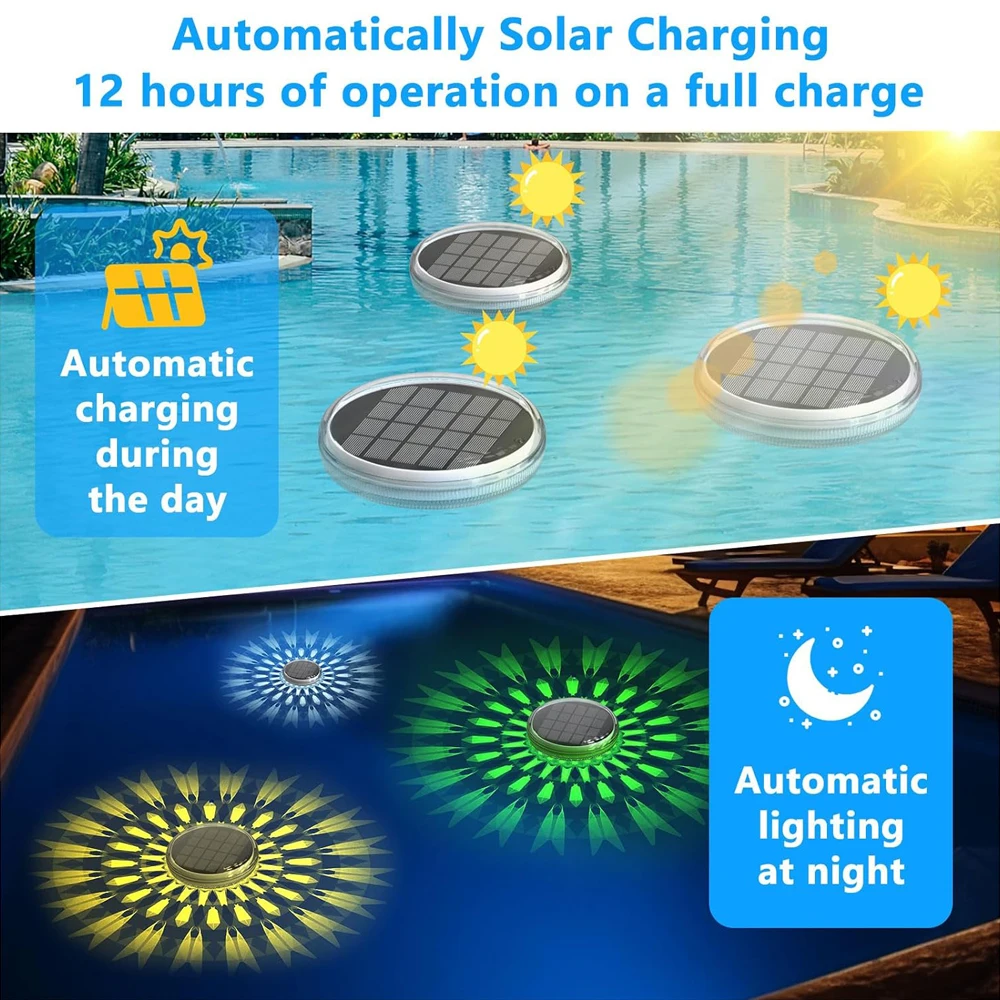 ไฟสระว่ายน้ำแบบโซลาร์ชาร์จได้  - Pool Light Solar Rechargeable บทวิจารณ์และราคา