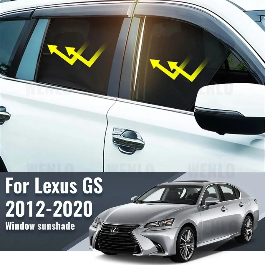 

For Lexus GS 2011-2020 Magnetic Car Sunshade Shield Front Windshield Frame Curtain Net Baby Rear Side Window Sun Shade Visor