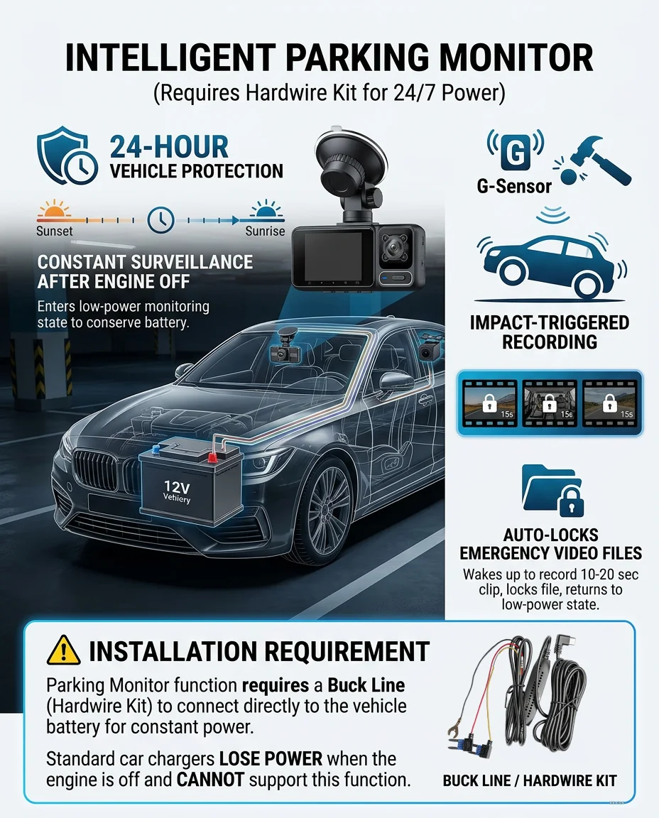 4K 2160P Dash Cam 3 Lens WiFi Car DVR Front Inside Rear Triple Camera 720P Video Recorder Allwinner G-sensor 24H Parking Monitor
