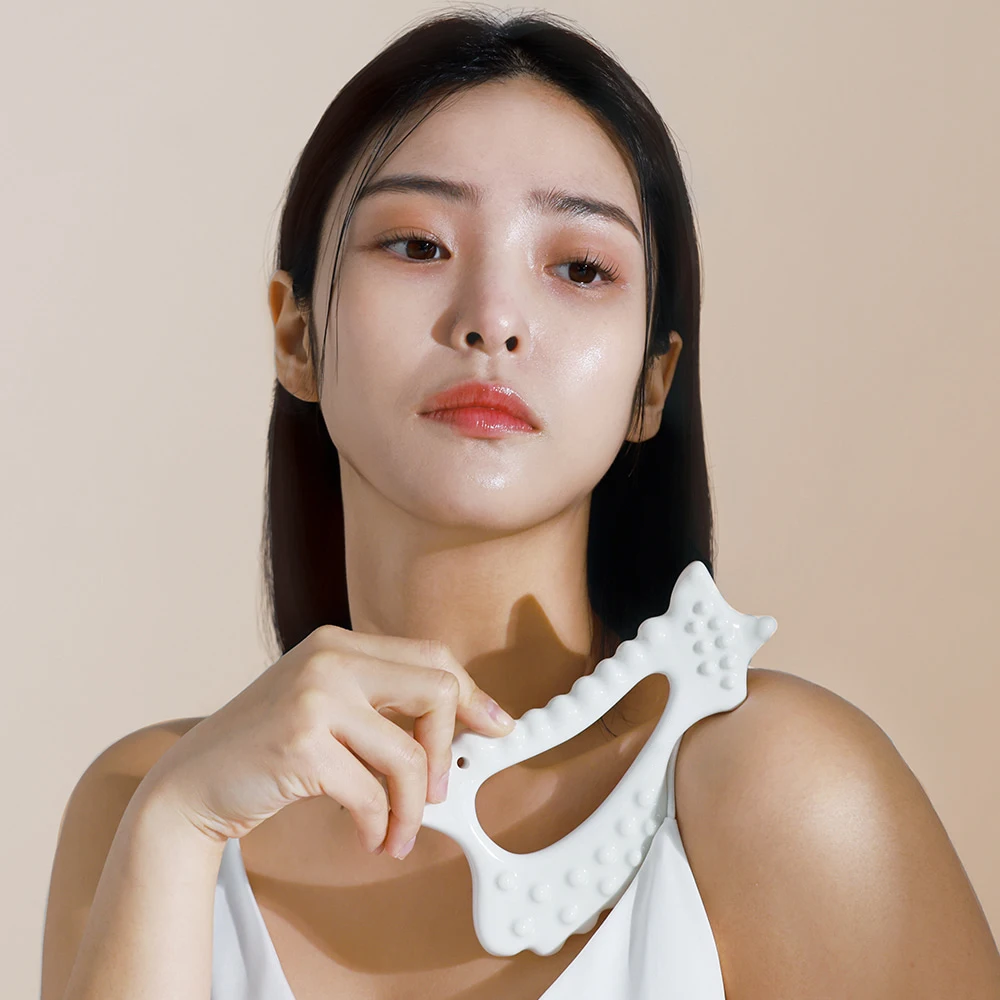Ergonomic Versatile Handheld Gua Sha Board for Face and Body Ceramic Gua Sha Massage Tool for Relaxation Beauty Massager
