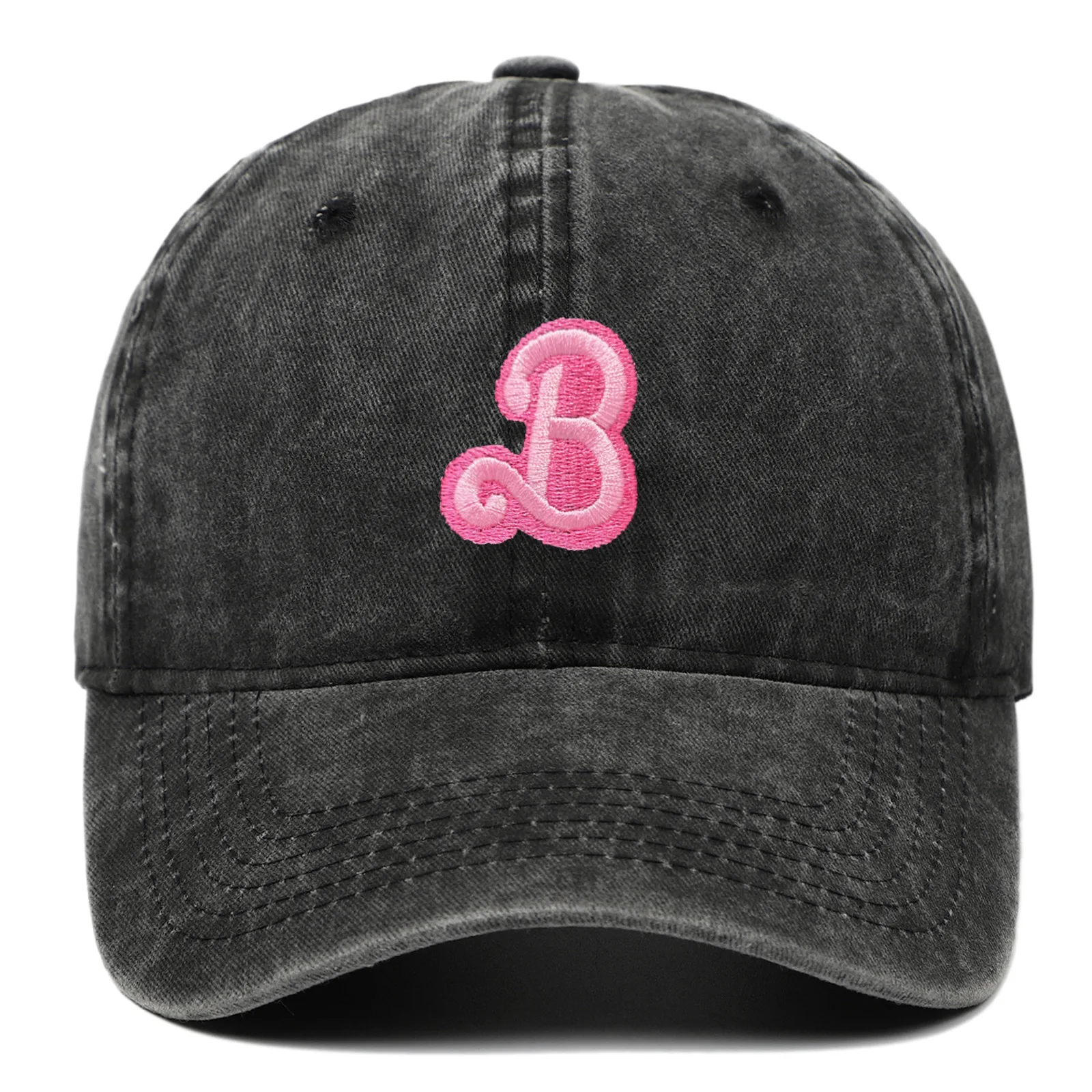 Trend Versatile Baseball Cap New Retro Washed Baseball Cap Korean Version Cute Embroidered Curved Brim Fashion Cap Women 2